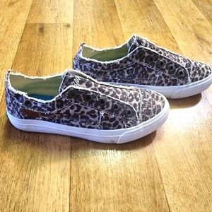 Blowfish Slip-On Sneakers - Women's - Size 7 - Leopard Print
